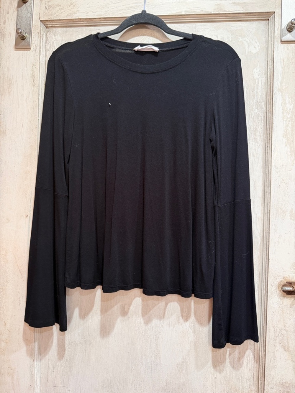 Double Zero Black Long Sleeve Crewneck Tee